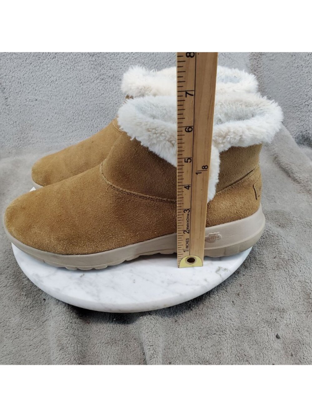 Skechers Shoes Womens Size 9 On The Go Joy Bundle Up Brown Suede Boots *Read* - Picture 2 of 10